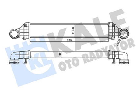 Радіатор інтеркулера MB E-class (W211) 02-09 Kale-oto-radyato 344975