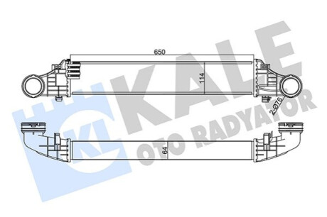 Радіатор інтеркулера MB E-class (W211) 02-09 Kale-oto-radyato 344985