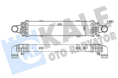 KALE DB Интеркулер W204/212 09- Kale-oto-radyato 345015