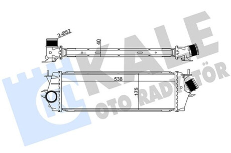 Радіатор інтеркулера Renault Trafic 2.0/2.5dCi 06- Kale-oto-radyato 345030