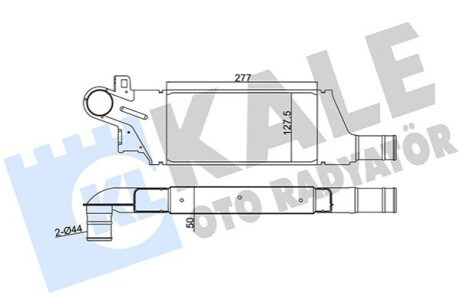 KALE OPEL Интеркулер Combo Tour,Corsa C 1.7DI 00- Kale-oto-radyato 345040