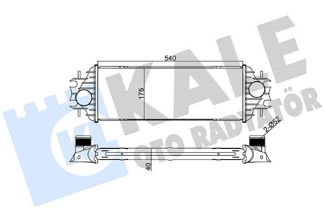 KALE RENAULT Интеркулер Trafic II,Opel Vivaro,Nissan Primastar 1.9dCi 01- Kale-oto-radyato 345045