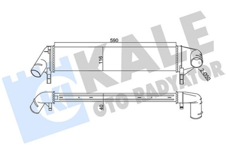 Интеркулер Renault Logan (05-) KALE OTO RADYATOR Kale-oto-radyato 345085