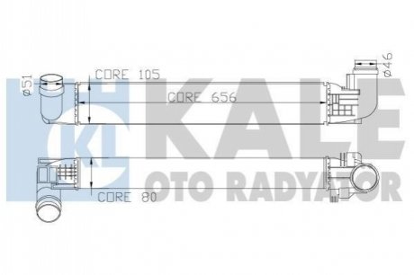 Интеркулер Renault Duster (10-) OTO RADYATOR Kale-oto-radyato 345090 (фото 1)