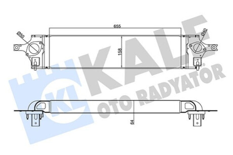 Радіатор інтеркулера Renault Kaleos 2.0 dCi 08-/Nissan X-Trail 2.0 dCi 07-13 Kale-oto-radyato 345125