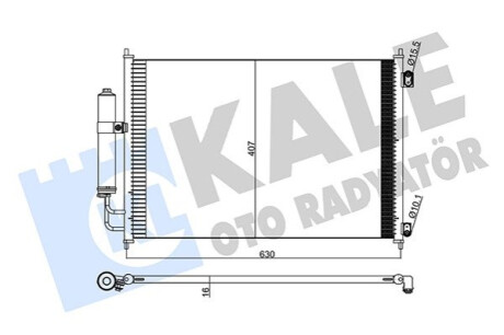 Радиатор кондиционера Nissan X-Trail Condenser KALE OTO RADYATOR Kale-oto-radyato 345275