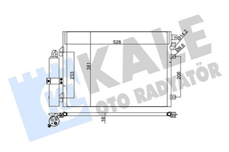 Радиатор кондиционера Dacia Logan 1.4/1.6 16 V 04- Kale-oto-radyato 345285