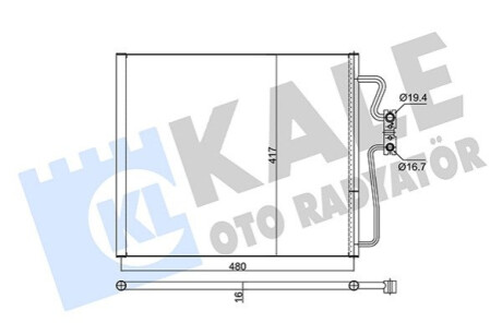 Радиатор кондиционера 7 E38 94-97 Kale-oto-radyato 345320