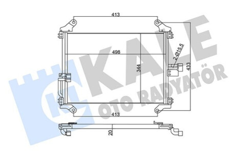 Радіатор кондиціонера Citroen Jumper/ Fiat Ducato/ Peugeot Boxer 2.0-2.8 HDI 94- Kale-oto-radyato 345345