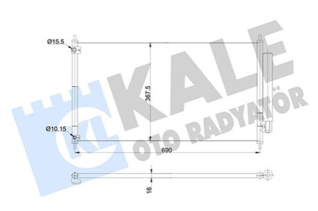 Радіатор кондиционера Honda Accord IX M/A Kale-oto-radyato 345405