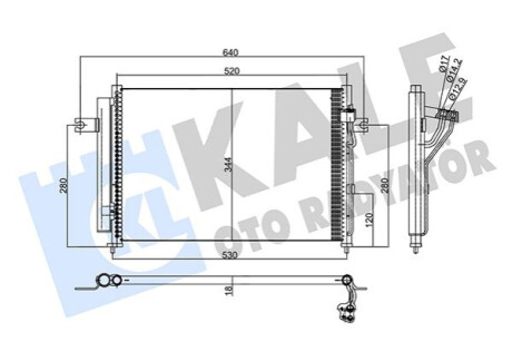 Радіатор кондиционера Hyundai Getz Konderser Kale-oto-radyato 345430