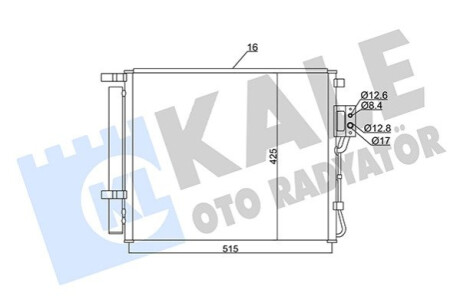 Радиатор кондиционера Hyundai Santa Fe II KALE OTO RADYATOR Kale-oto-radyato 345435