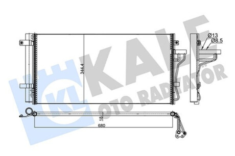 KALE HYUNDAI Радиатор кондиционера Grandeur,NF V 2.0/2.2CRDi 06- Kale-oto-radyato 345445