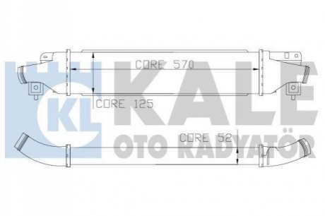 KALE OPEL Интеркулер Corsa D 1.4/1.7CDTI 06- Kale-oto-radyato 345500
