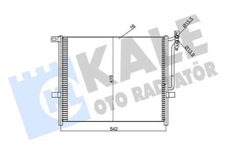 Радіатор кондиціонера 3 E46 Kale-oto-radyato 345625 (фото 1)