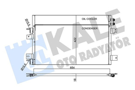 Радиатор кондиционера Chrysler Sebring, Dodge Avenger, Jeep Compass KALE OTO RADYATOR Kale-oto-radyato 345640