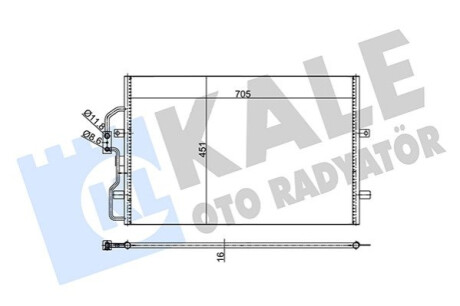 KALE CITROEN Радиатор кондиционера Evasion,Jumpy,Fiat Scudo,Peugeot 806,Expert Kale-oto-radyato 345670