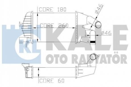 KALE OPEL Интеркулер Astra H,Zafira B 1.3/1.9CDTI Kale-oto-radyato 345800