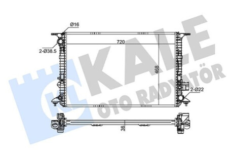 Автозапчасть Kale-oto-radyato 345855