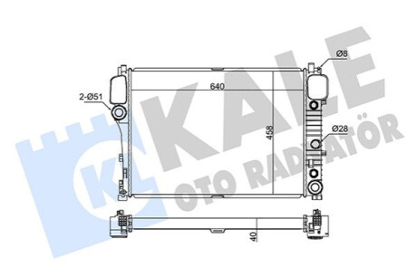 KALE DB Радиатор охлаждения S-Class W221 2.0/6.0 05- Kale-oto-radyato 345970