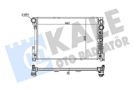 KALE DB Радиатор охлаждения C-Class W204,E-Class W212 1.8/3.5 07- Kale-oto-radyato 345975