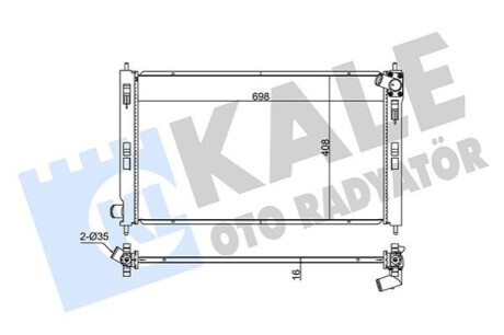 Радиатор охлаждения Citroen C4 Aircross, C-Crosser, C-Crosser Enterprise - Mitsu Kale-oto-radyato 345990