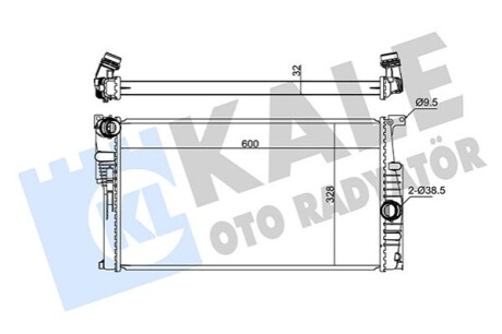 KALE BMW Радиатор охлаждения 1/2/3 F30,4 1.6d/2.0d Kale-oto-radyato 346075