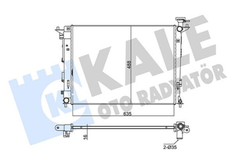 KALE HYUNDAI Радиатор охлаждения ix35,Tucson,Kia Sportage 1.6/2.0 09- Kale-oto-radyato 346145