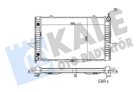 Радіатор охолодження C70/S70/V70/XC 70 2.0/2.5 97- Kale-oto-radyato 346225