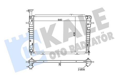 Радіатор охолодження Hyundai Tucson, Kia Sportage Kale-oto-radyato 346235