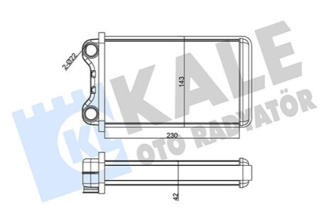 KALE AUDI Радіатор опалення A4 00-, SEAT Kale-oto-radyato 346245