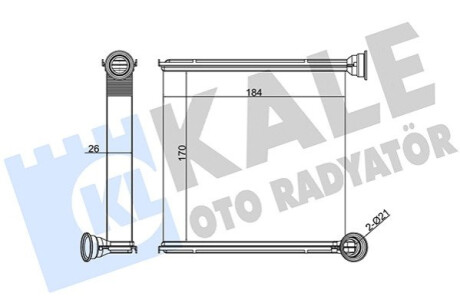 Радиатор отопителя Audi A3 - Seat Leon, Leon Sc, Leon St - Skoda Octavia (Kale-oto-radyato 346265