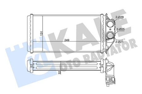 KALE PEUGEOT Радиатор отопления 307 Kale-oto-radyato 346290