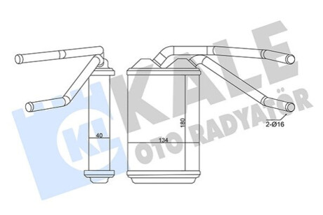 Радиатор отопителя Ford Mondeo IV (09-14)/Daewoo Cielo, Espero KALE OTO Kale-oto-radyato 346320