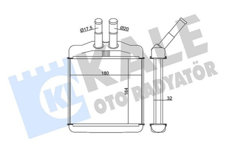 Радиатор отопителя Ланос/Сенс (алюм-паяный) KALE OTO RADYATOR Kale-oto-radyato 346330