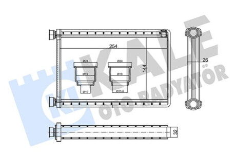 Радіатор пічки BMW 3 (E90-E93)/X1 (E84)/X3 (F25) 04-18 N53/N54/N57/N52 Kale-oto-radyato 346460