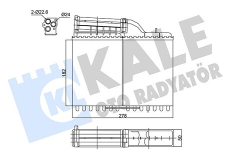 KALE BMW Радиатор отопления 5 E34 88- Kale-oto-radyato 346465