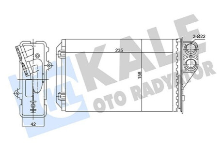 KALE CITROEN Радиатор отопления C5 I 01- Kale-oto-radyato 346475