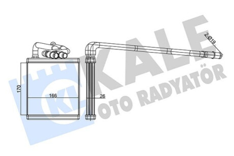 Радиатор отопителя Ford Fiesta VI KALE OTO RADYATOR Kale-oto-radyato 346545