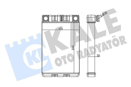 Радиатор отопителя MB C-Class Kale-oto-radyato 346625