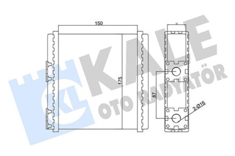 KALE NISSAN Радіатор опалення Micra I,II, Primera, Sunny III Kale-oto-radyato 346655