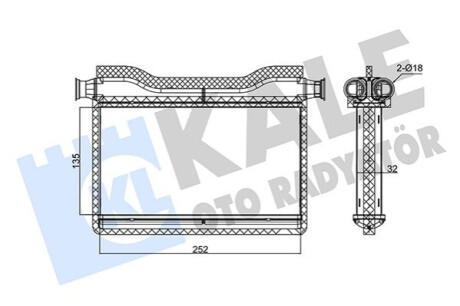 KALE BMW Радиатор отопления 5 F10,6 F06,7 F01 10- Kale-oto-radyato 346750