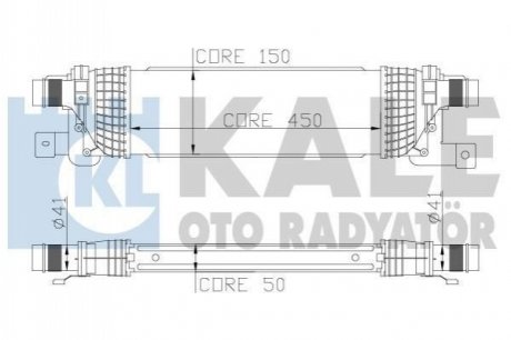 FORD Интеркулер Fiesta V,Fusion,Mazda 2 1.4/1.6TDCi 01- Kale-oto-radyato 346800 (фото 1)