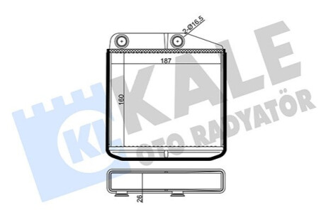 Радіатор опалення Fiat Doblo, Punto/Opel Corsa D (06-) YAT Kale-oto-radyato 346850