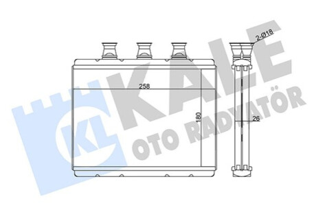 KALE BMW Радиатор отопления 7 E65 02- Kale-oto-radyato 347105