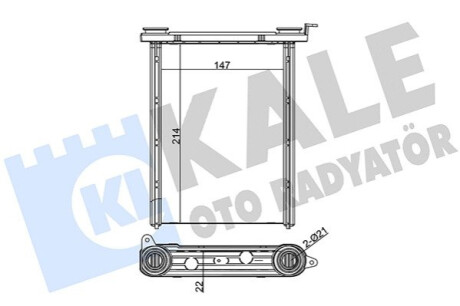 Радиатор отопителя Renault Fluence, Megane III, Megane Cc KALE OTO RADYATOR Kale-oto-radyato 347125