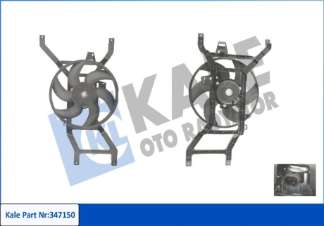 Вентилятор охлаждения радиатора с кожухом Dacia Logan KALE OTO RADYATOR Kale-oto-radyato 347150