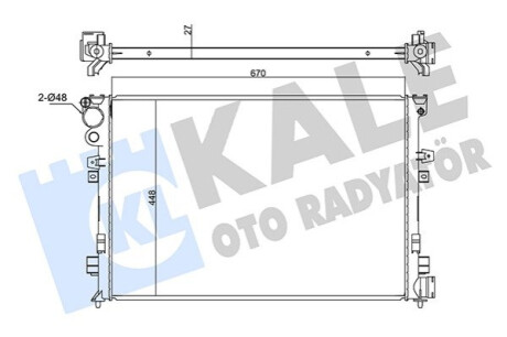 Радиатор, охлаждение двигателя Kale-oto-radyato 347225