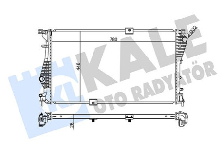 Радиатор охлаждения Opel VIVaro, Renault Trafic II KALE OTO RADYATOR Kale-oto-radyato 347250