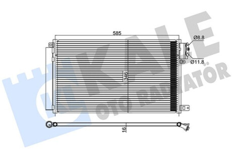 Радиатор кондиционера Fiat Doblo, Pratico, Opel Combo KALE OTO RADYATOR Kale-oto-radyato 347315